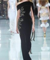 Wholesale Evening dress Yousef aljasmi Kim kardashian One Shoulder Appliqued Lace Long Black Almoda gianninaazar ZuhLair murad Kim Kardashian