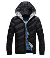 Wholesale Winter Jacket Men Brand Parka Men Clothing Zipper Cotton Padded Hooded Thick Quilted Jackets Coat Mens Hoodies Plus Size XL