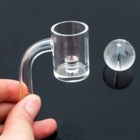 Wholesale Core reactor quartz banger nail with ball glass bubble carb cap domeless nails mm mm mm male female for Hookahs bong dab oil rigs