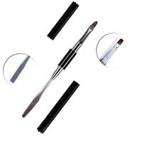 Wholesale Poly Gel Double Head Use Nail Art Brush Draw Painting Black Pen For Nail Gel Polish Extension UV Gel Building Pen