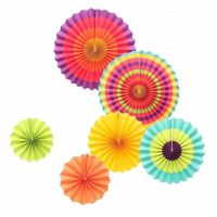 Wholesale Tissue Paper Fans For Showers Wedding Party Birthday Decor Supplies Colorful Pinwheels Hanging Flower Paper Crafts New Arrival yj CB