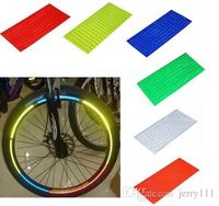 Wholesale Reflective stickers bike Cool DIY Bicycle wheel stickers Motorcycle Wheel Rims Reflective Stickers Bicycle accessories COLORS B303
