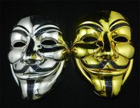 Wholesale AMens V Mask Halloween Mask Masquerade Masks For Vendetta Anonymous Valentine Ball Party Full Face Super Scary Guy Fawkes