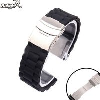 Wholesale 16 mm Automatic Double Click Butterfly Buckle Watch Band With Fold Deployment Clasp Strap Buckle Wristband Bracelet
