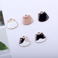 Wholesale 100PCS mm Gold Tone Plated Enamel Alloy Jewelry Charms Japanese style Animal Cat Oil Drop Bracelet Pendant Charms DIY JEWERLY