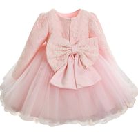 Wholesale 1 Year Birthday Toddler Girl Baptism Dress Newborn Baby Princess Vestido Kids Gift Lace Infant Christening Gown Wear Dresses T