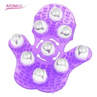 Wholesale Palm Shaped Massage Glove Body Massager with degree roller Metal Roller Ball Beauty Body Care Anti Cellulite Health Care Massage Relax