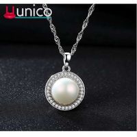 Wholesale UUnico charm Shell design Pearl Jewelry Pearl Necklace Pendant sterling silver jewelry fashion necklaces for women new