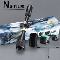 Wholesale NSIRIUS Tactical x44 AO Riflescope Optical Sight Full Size Mil Dot Red Green llluminate Hunting Rifle Scope