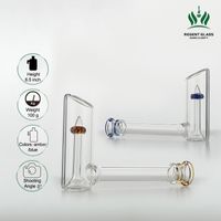 Wholesale Smoking Hookah Bong Heady Water Pipes Glass Hammer Bubblers Blue Amber Wax Oil Dab Rigs Dabber Tool