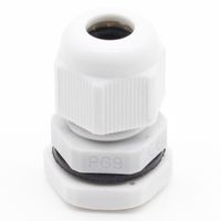 Wholesale 10pcs Cable Glands Suyep PG9 Black White Waterproof Adjustable Nylon Connectors Joints With Gaskets mm For Electrical Appliances