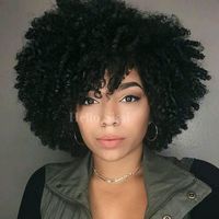 Wholesale Kinky Curly Hair A Natural Deep Curl Full Lace Wig Malaysia Afro Kinky Curly Lace Wig Soft And Thick Cheap Human hair