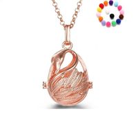 Wholesale Hollowed Out Swan Aromatherapy Diffuser Necklace Essential Oil Diffuser Necklaces Fashion Jewelry Holiday Gifts Colors