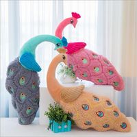 Wholesale New big creative beautiful peacock toy lovely bright color peacock pillow doll gift about cm cm for children s gifts