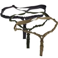 Wholesale 1000D Heavy Duty Tactical One Single Point Sling Adjustable Bungee Rifle Gun Sling Strap for Airsoft Hunting Military Colors