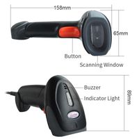 Wholesale handheld d cmos barcode scanner usb wired bar code scanner qr manually continuous automatic bar code reader scan for pos free