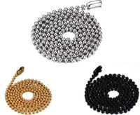 Wholesale Stainless Steel Bead Ball Chain Necklace for Men Women Pendant Accessory Chain mm quot as one set