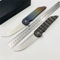 Wholesale High quality battle axe tactical folding knife titanium handle S35VN blade camping hunting outdoor equipment survival fighting knife multi p