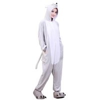 Wholesale Adult Onesie Mouse Cartoon Animal Pajama Unisex Men Women Pyjama Gray Party Jumpsuit Soft Warm Flannel Funny Sleep Wear Winter