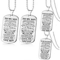 Wholesale To My Son Daughter I Want You To Believe Necklace Chain Dad Mom Love You Gift for Best Son Daughter