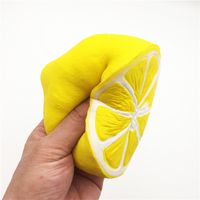 Wholesale Lemon squishy toy Jumbo Slow Rising pink yellow Kawaii Squishy Squeeze Toy Novelty colors cm