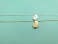 Wholesale small snail charm pendant animal chain bracelet nautical sailor fashion party beach ocean shell cute Lucky woman mother men s family gifts jewelry