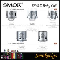 Wholesale SMOK TFV8 X Baby Coil for ML SMOK TFV8 X Baby Beast Tank V8 Baby X Q2 ohm T6 ohm V8 X M2 ohm X X4 Core Pack Original