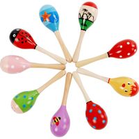 Wholesale colorful new fashion Baby Wooden Toy Rattle Baby cute Rattle toys Orff musical instruments Educational Toys