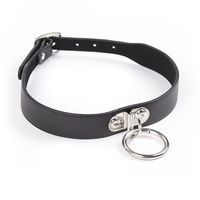 Wholesale Gay Leather Collar BDSM Sexy Leash Ring Chain Slave Bondage Erotic Toys Role Play Erotic Fetish Collar Sex Toys For Couples Sexo Y18102405