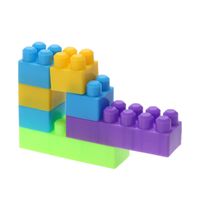 Wholesale 46pcs set Plastic DIY Building Blocks Colorful Geometric Shape Self Locking Bricks Children Kids Intelligence Development Toy