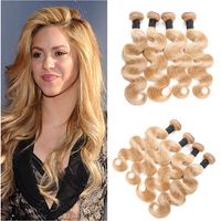 Wholesale Virgin Peruvian Strawberry Blonde Human Hair Weave Bundles Body Wave Hair Weaving Honey Blonde Hair Wefts Extensions g Bundle