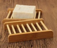 Wholesale Bamboo Soap Holder Wooden Natural Bamboo Soap Dish Storage Soap Rack Plate Box Container for Bath Shower Plate Bathroom