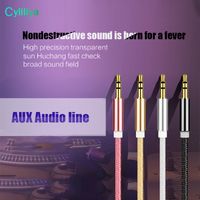Wholesale 1M Male to Male mm Universal Gold Plated Auxiliary Audio Stereo Jack Cable AUX Cord Jack to Jack Device