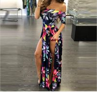 Wholesale Plus Size Women s Floral Long Maxi Dress Split Cocktail Party Beach Sundress USA