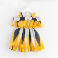Wholesale Girls Dress New Bohemian Style Princess Dress Chiffon Patchwork Design for Baby Girls Dress Children Clothing