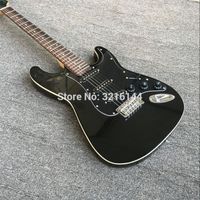 Wholesale New st electric guitar black SanChan pick up factory and retail real photos