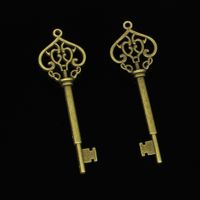 Wholesale 29pcs Zinc Alloy Charms Antique Bronze Plated vintage skeleton key Charms for Jewelry Making DIY Handmade Pendants mm