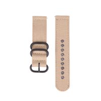Wholesale Khaki Green Black High Quality Quick Release Canvas Zulu Strap Watch Band in PVD Black Rings mm pc