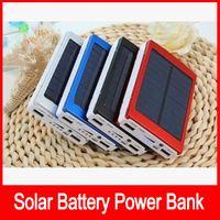 Wholesale High Capacity mah Solar Charger Battery mAh Solar Charger Panel Dual Charging Ports portable power bank for Cell phone MP3 MP4
