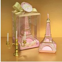 Wholesale Creative MIni Eiffel Tower Birthday Candle Romantic Valentine s Day Pleading Art Cake Candle Party Wedding Kids Birthday Gifts
