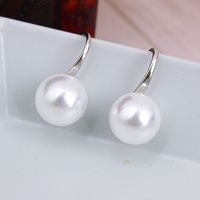 Wholesale Women s Classical White Freshwater Cultured Pearl Dangle Earrings