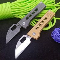 Wholesale Hot sale Mini Small Folding Knife D2 Stone Wash Blade Stainless Steel Handle Outdoor EDC Pocket Knives EDC Gear