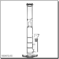 Wholesale Triple Honeycomb bong glass water pipe inches with mm thick hookahs classical design dab rig