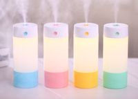 Wholesale Night Light With Mist Humidifiers USB Powered and Whisper Quiet for Office Home Car Travel Blue Yellow Pink Green