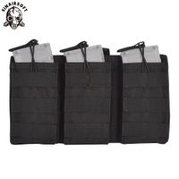 Wholesale SINAIRSOFT Tactical Triple Open Top Fast Tactical Magazine Pouch MOLLE Rifle Pistol Mag Tri Holster Ammo Bag High Quality Nylon