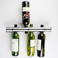 Wholesale Delicate Stainless Steel Wine Racks Bar Wall Mounted Holder And Bottles European Style Barware Kitchen Gadget Accessories