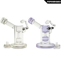 Wholesale 13 cm Tall Mini Oil Rig Hookahs bongs glass bubbler with quartz swing smoking pipe CAPS PG5043 FC MINI V2
