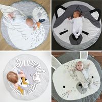 Tappeto per Bambini Giocattoli Storage Organizer Nursery Tappeti Grande cotone antiscivolo Cartoon Animal Baby Floor Mat Game Mat Area per la camera dei bambini Soggiorno