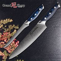 Wholesale GRANDSHARP Damascus Knives Sets Kitchen Knife Set Chef Boning Knife VG10 Japanese Damascus Steel Kitchen Knives with Gift Box