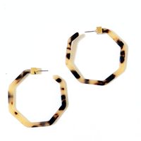 Wholesale New Sweet Exaggerate Leopard Print Resin Brown Fashion Hot Sale Pretty Design Stud Earring